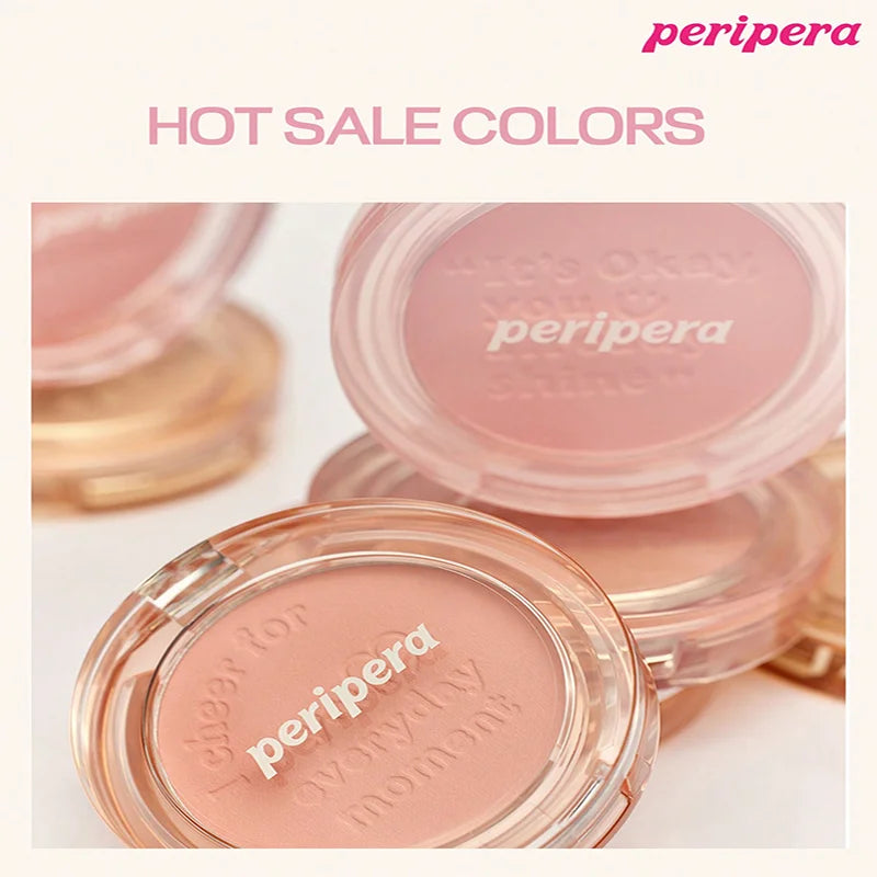 K-Beauty Single Color Blush Palette, Matte Fine Powder Cheek Blush, Non-Cakey, Long-Lasting, Nude Makeup, K-Beauty Cosmetic