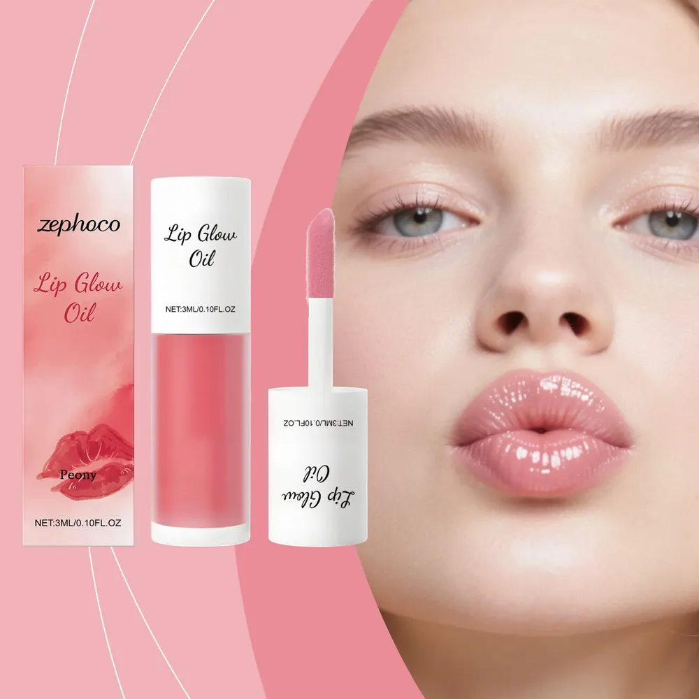 Hydrating Lip Gloss Oil in Peony