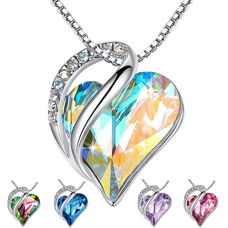 925 Silver Heart Clavicle Necklace