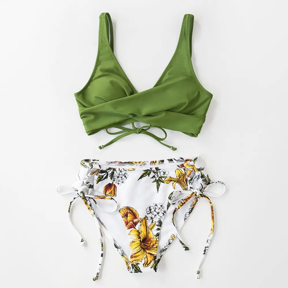 Two-Piece Lace-Up Front Bikini