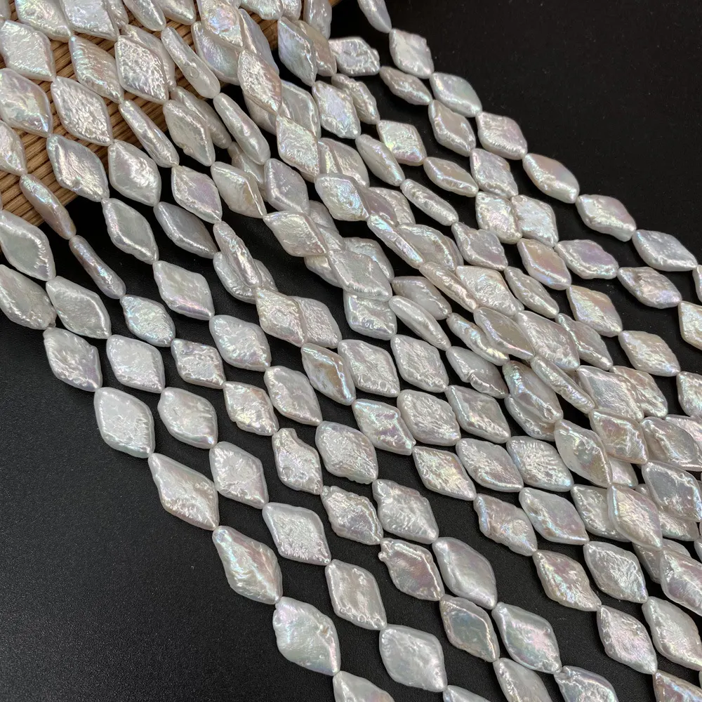 Rhombus Freshwater Pearl Bead Strand