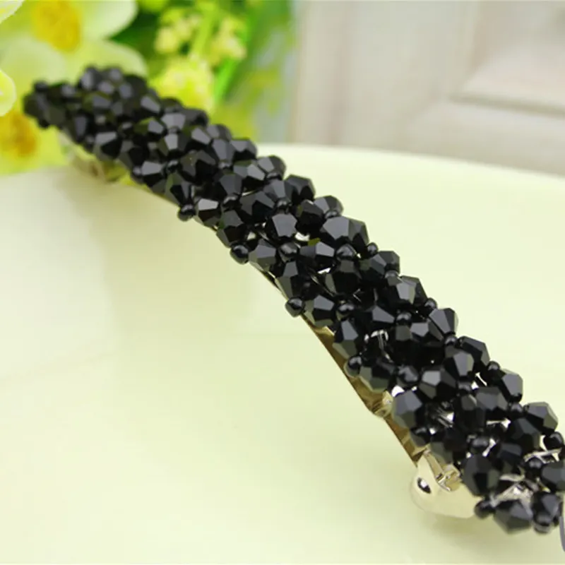 Four-Row Crystal Side Hair Clip