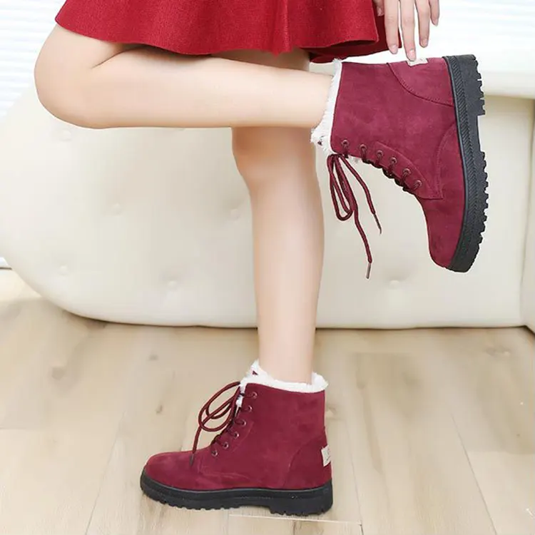 Plush-Lined Winter Snow Boots