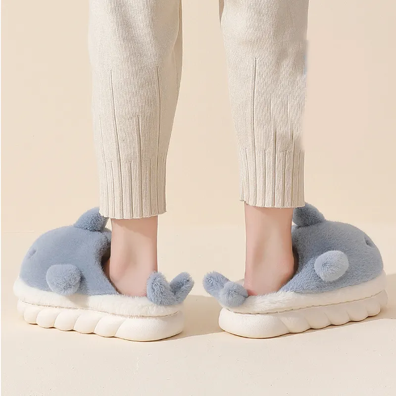 Shark Plush House Slippers