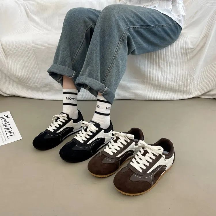 Suede Mix Color Block Low Top Sneaker