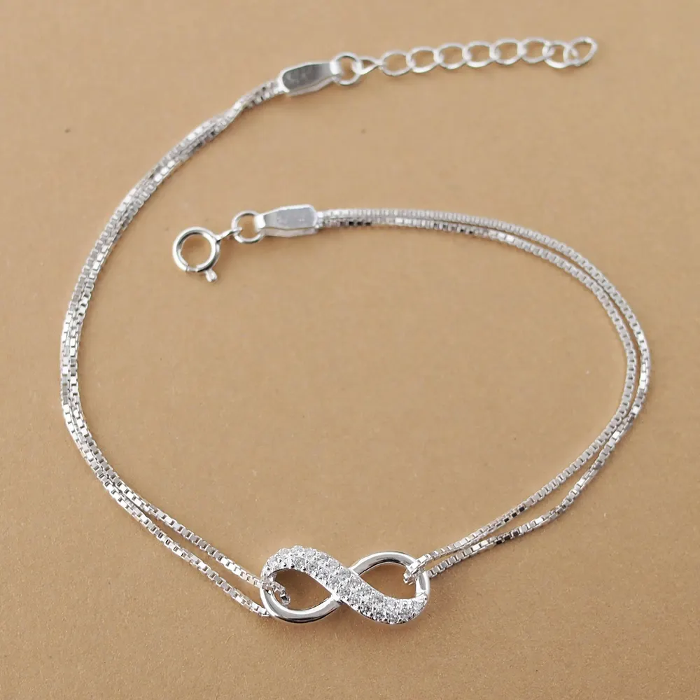 Infinite Silver Lucky Bracelet