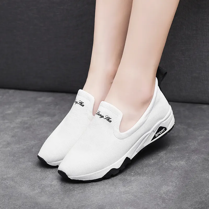 Pebbled Leather Canvas High Heels