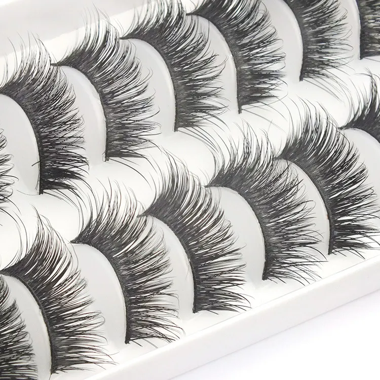 10-Pair Handmade False Eyelashes