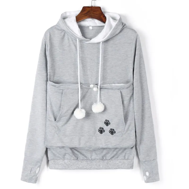 Cat Motif Cotton-Blend Hoodie