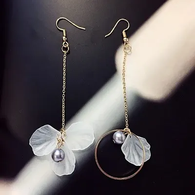 Long Floral Tassel Earrings