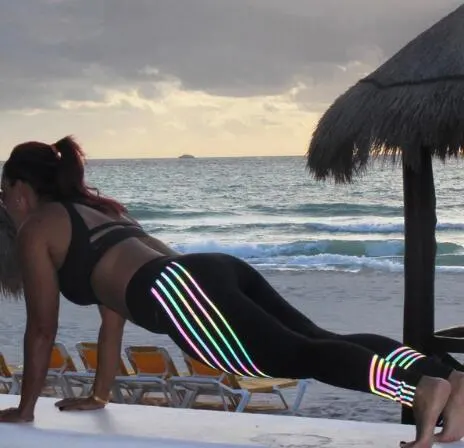 Night Glow Print Workout Leggings