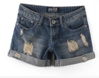 Distressed Denim Shorts