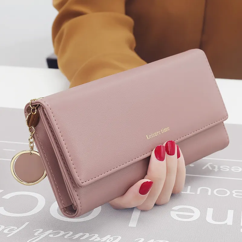 Tri-Fold Long Wallet with Pendant