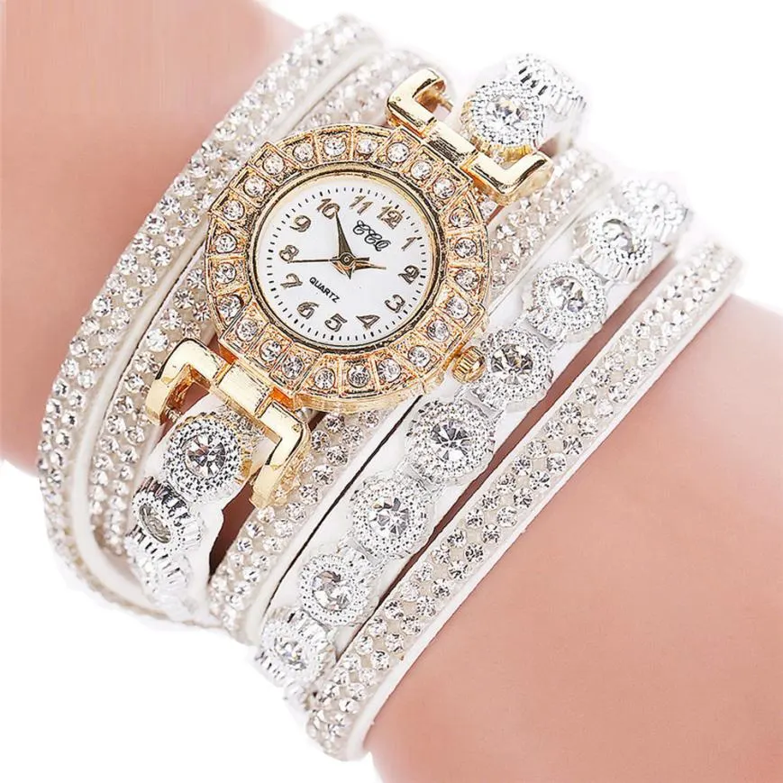 Rhinestone Bracelet Strap Quartz Watch