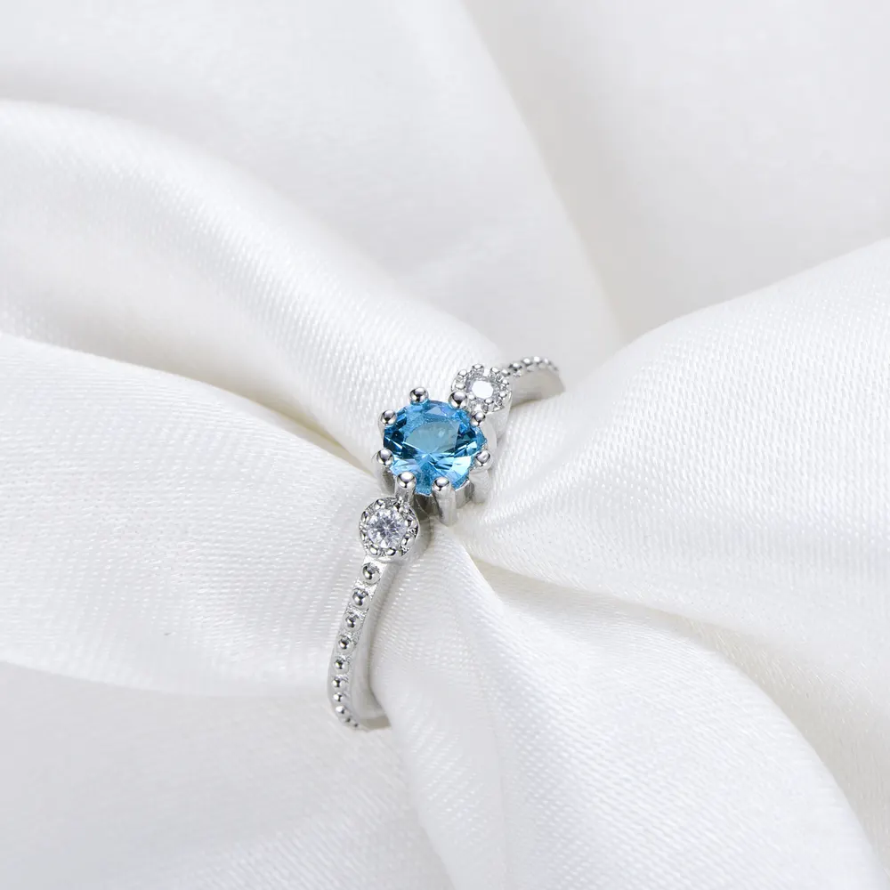 Ocean Blue Rhinestone Ring