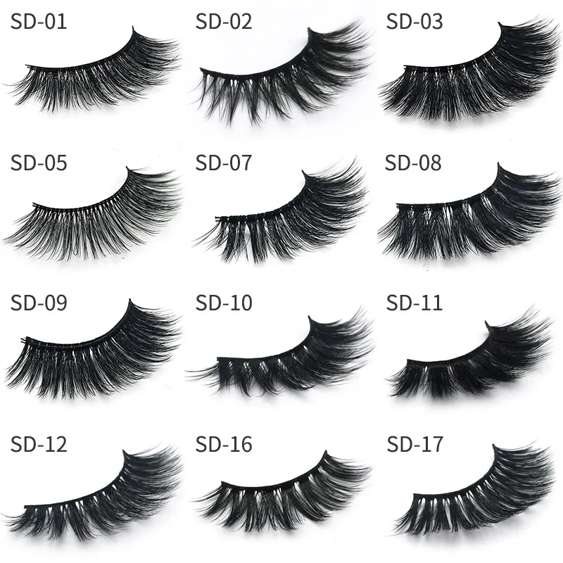3D Faux Mink False Eyelashes, Cotton Band