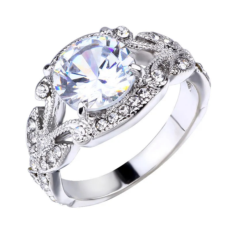Leaf Motif Gold-Plated Ring