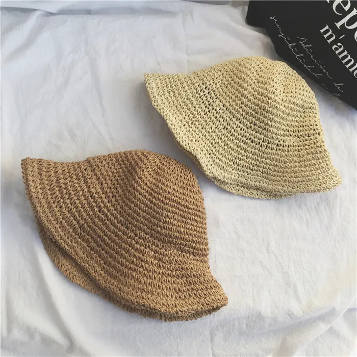 Foldable Wide-Brim Straw Sun Hat