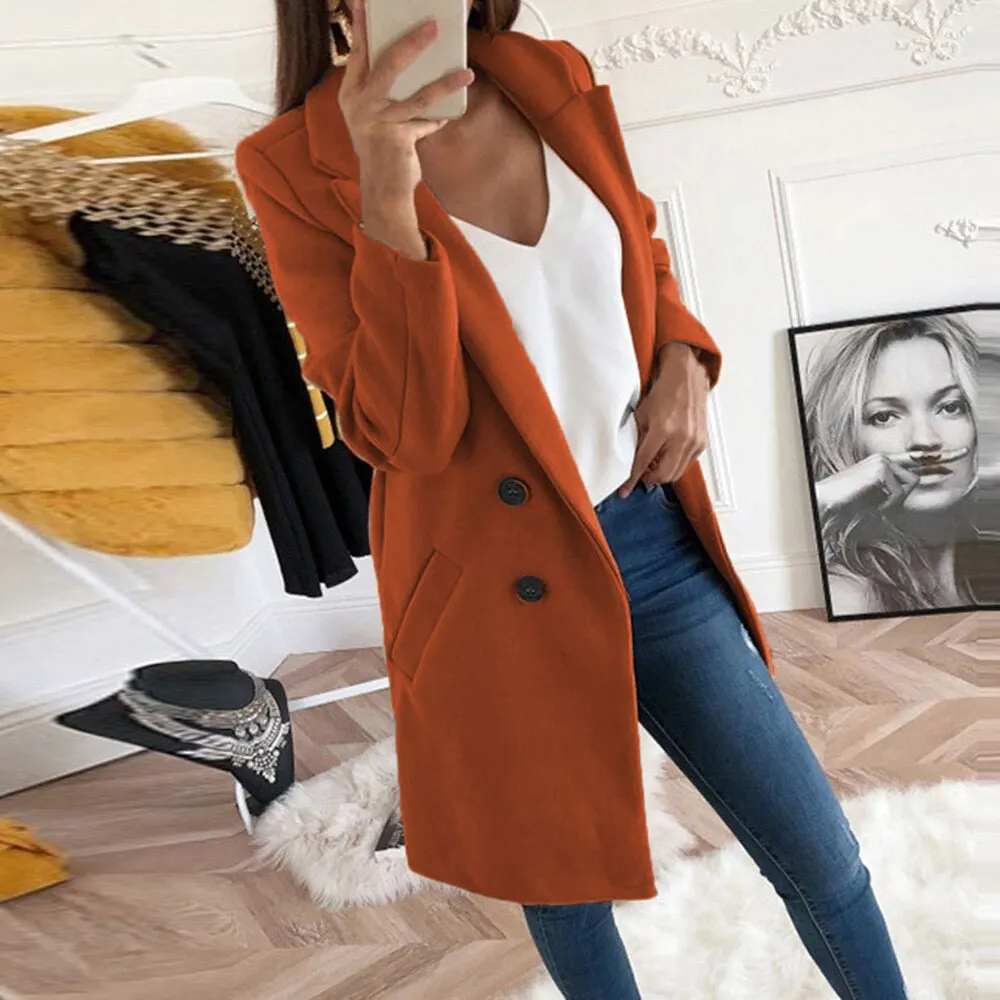 Slim Mid-Length Fleece Coat