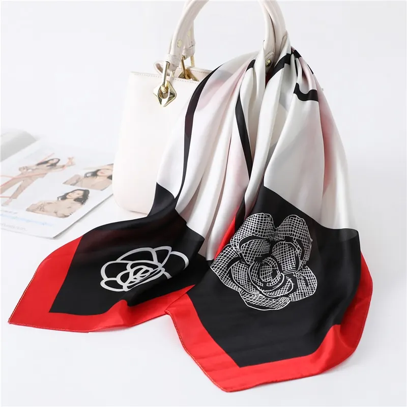 Printed Silk Square Scarf