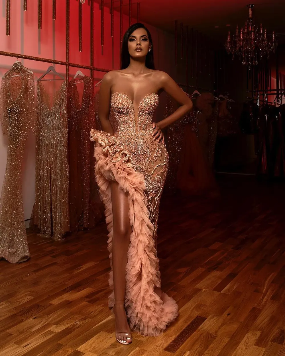 Sequin Tube Top Dress