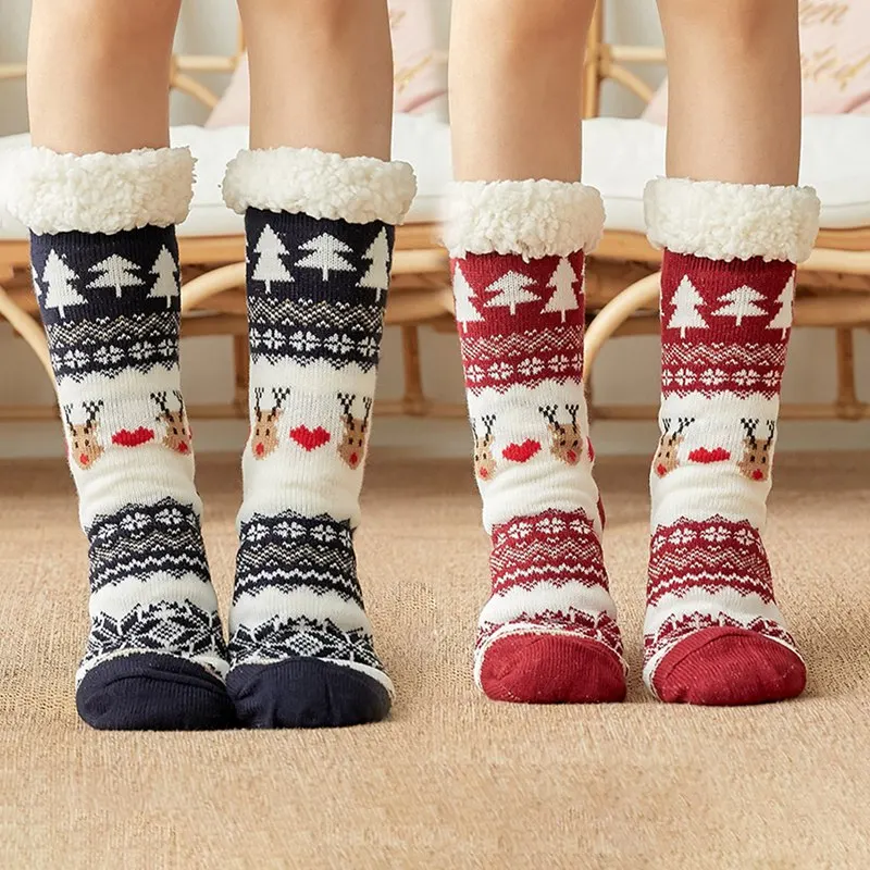 Christmas Embroidered Crew Socks
