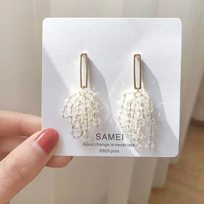 Grape Cluster Tassel Earrings