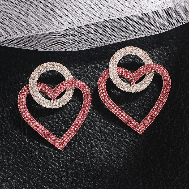 Heart-Shaped Alloy Earrings