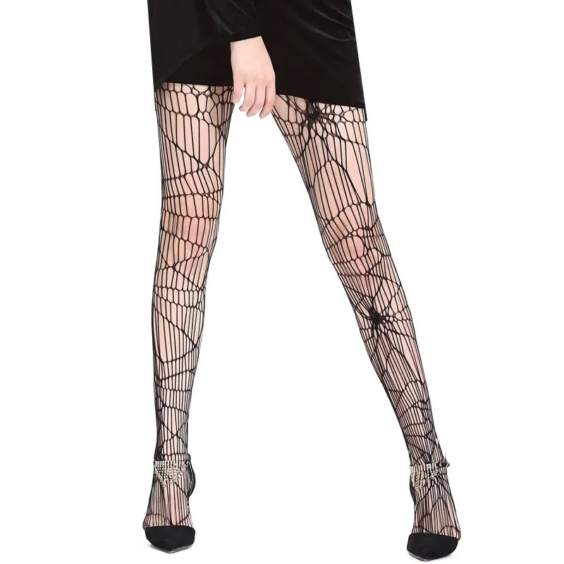 Sheer Spider Pattern Tights