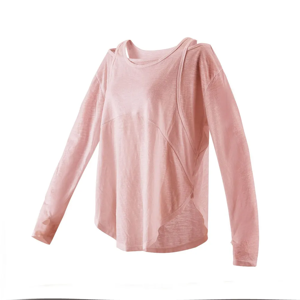 Long Sleeve Yoga Top with Cotton Lining