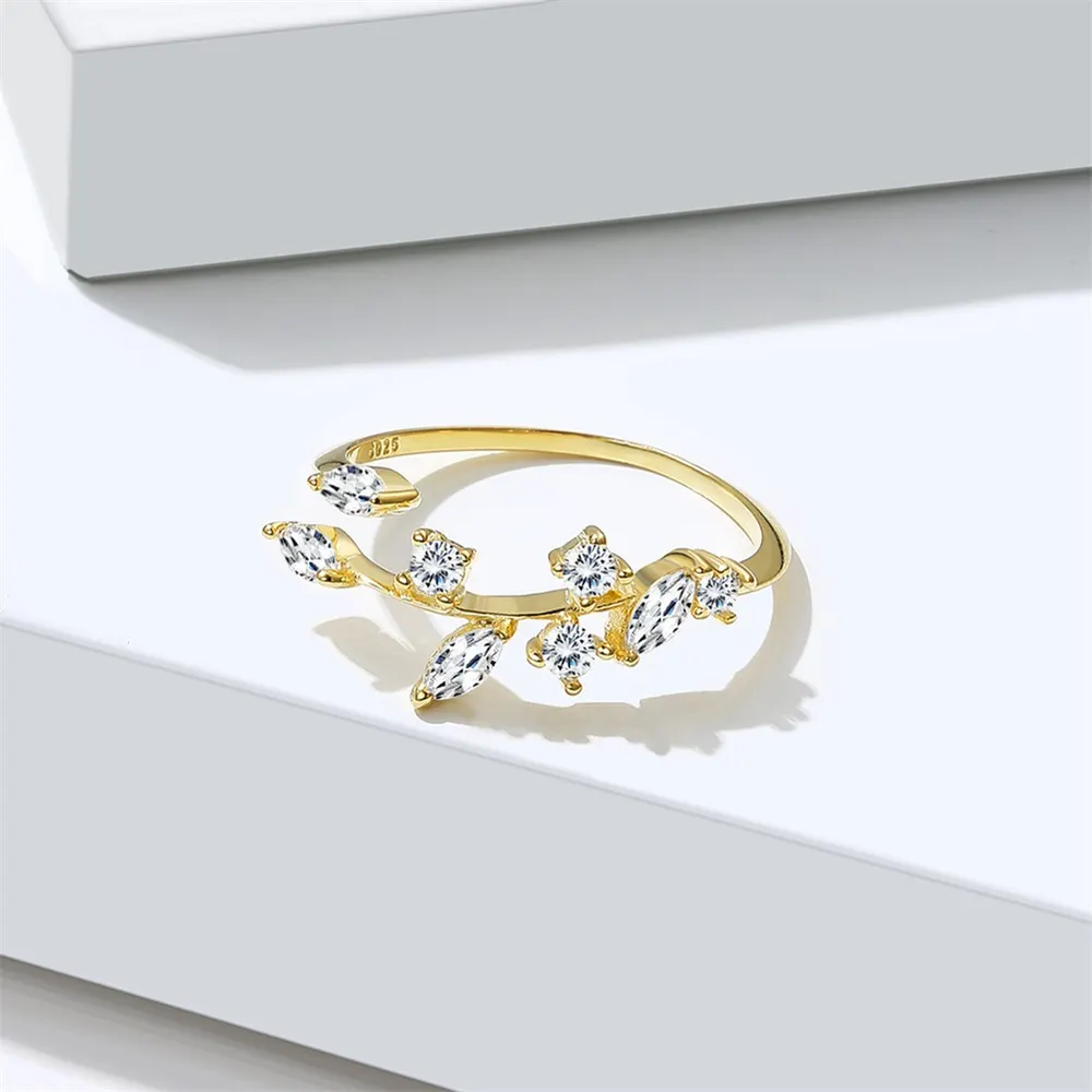 S925 Silver Leaf Ring