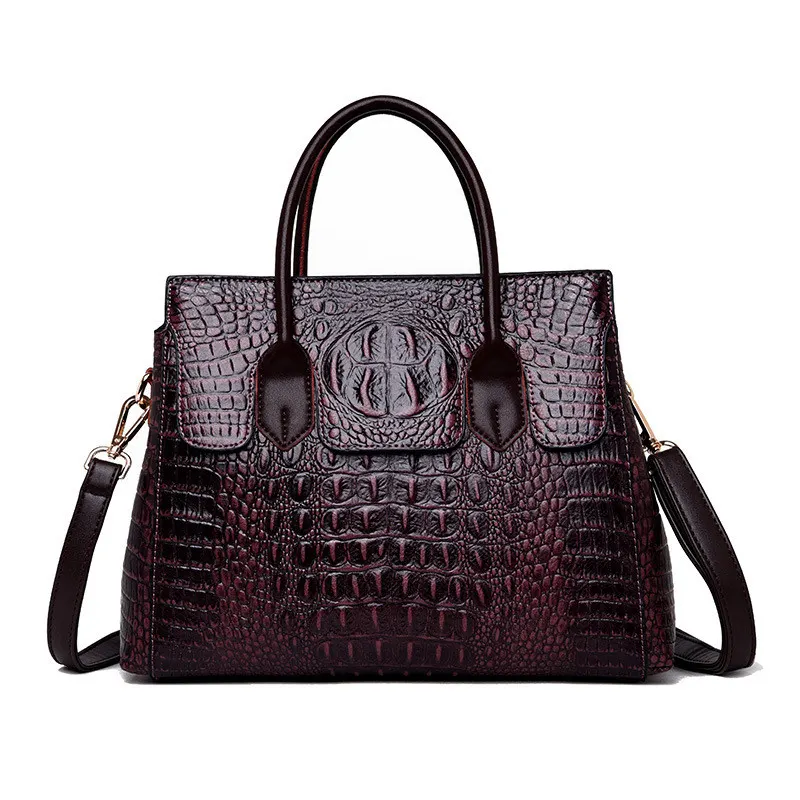 Croc-Embossed PU Tote Bag