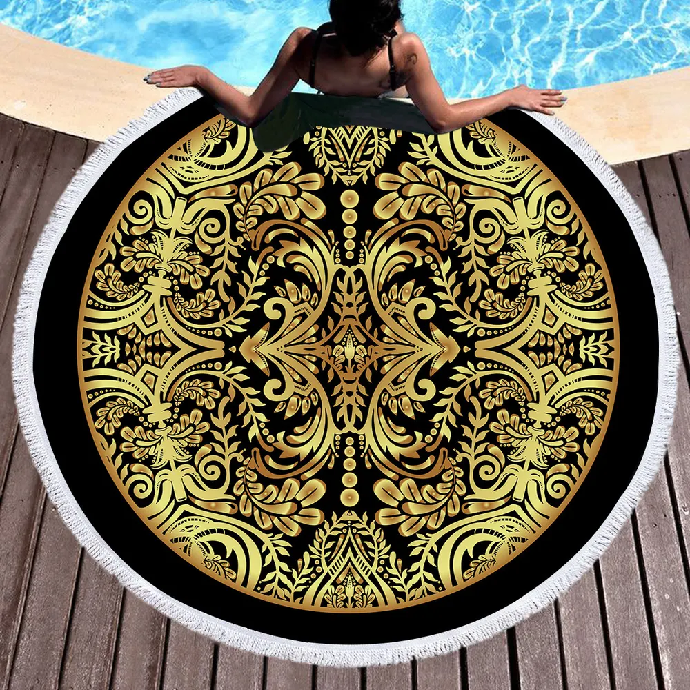 Round Microfiber Beach Towel