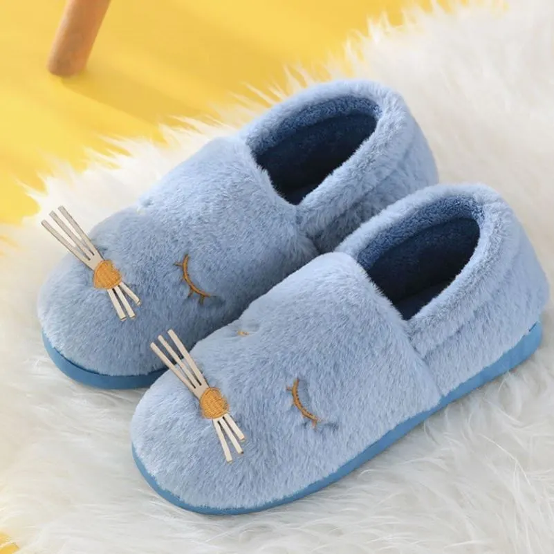 Rabbit Motif Cloth Home Slides
