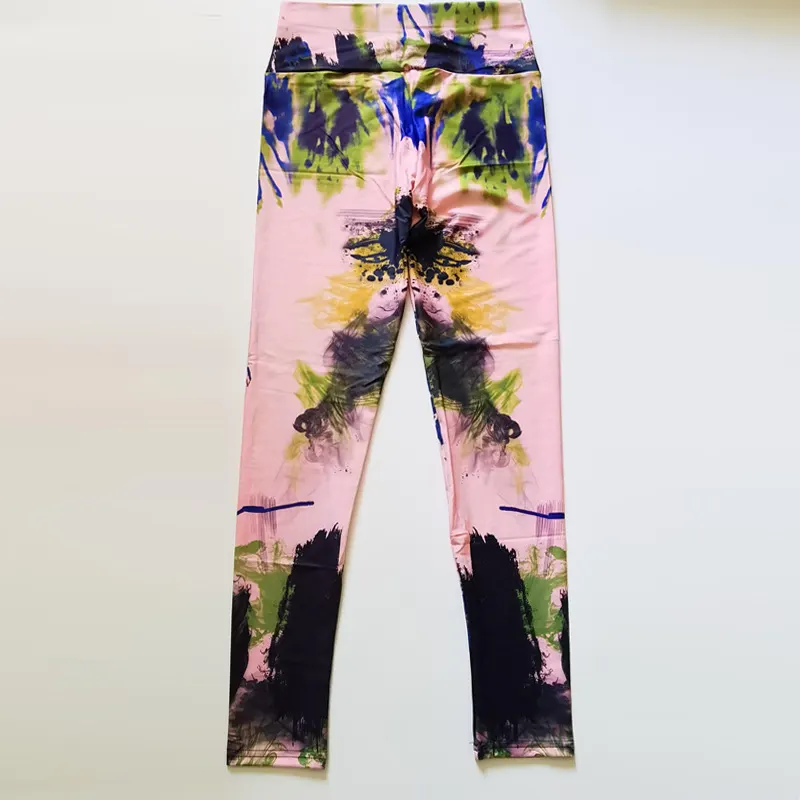 Abstract Ink High-Waist Yoga Leggings