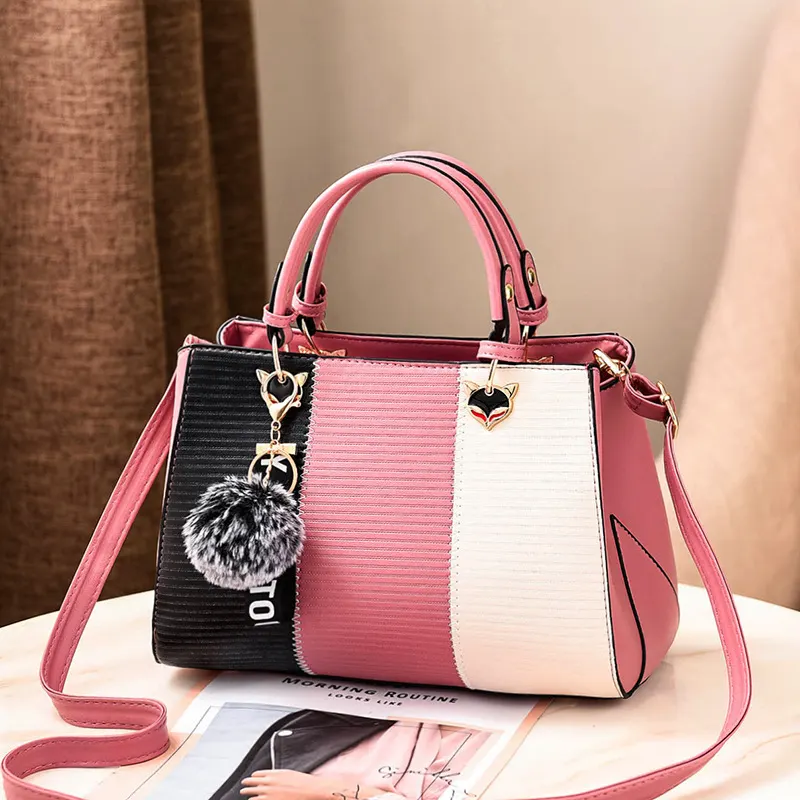 Soft-Surface Large Shoulder Bag