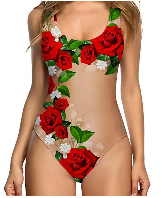 82% Polyester One-Piece Swimsuit