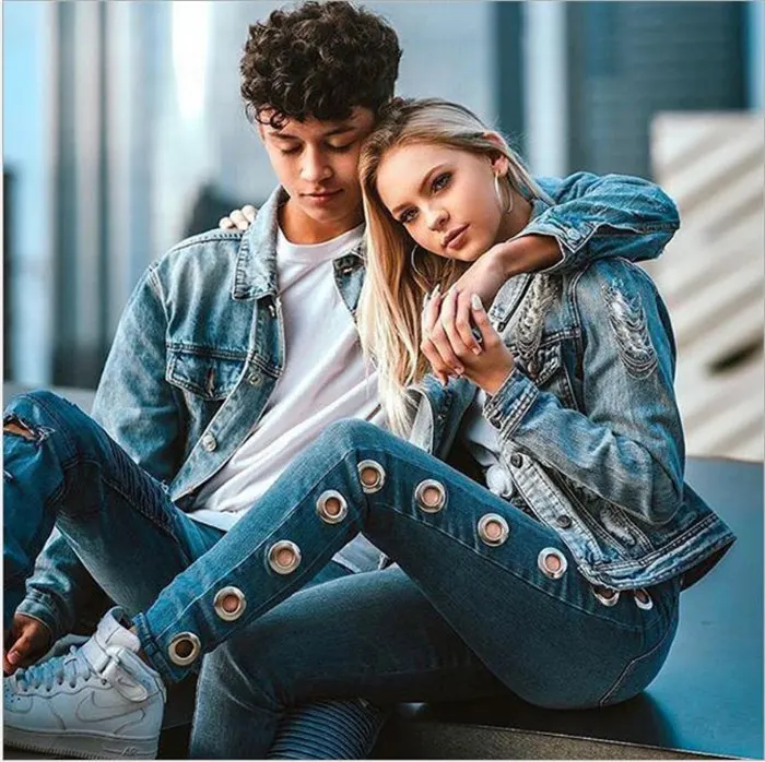 Slim Pencil Leg Cotton Denim Jeans