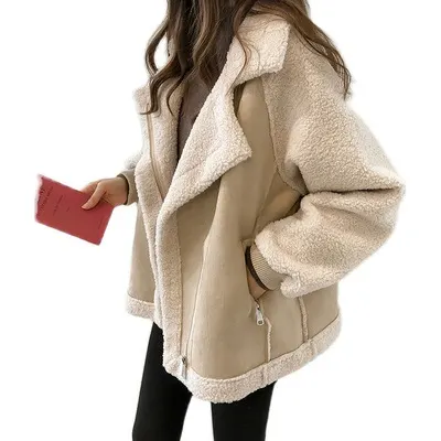 Short Moto Jacket in Soft Velvet Touch