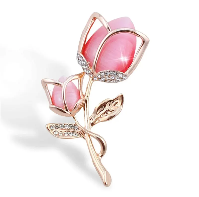 Crystal-Set Bow Brooch