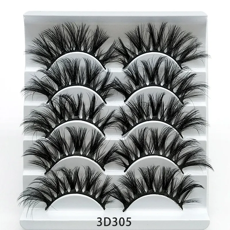 3D Faux Mink False Eyelashes, 5 Pairs
