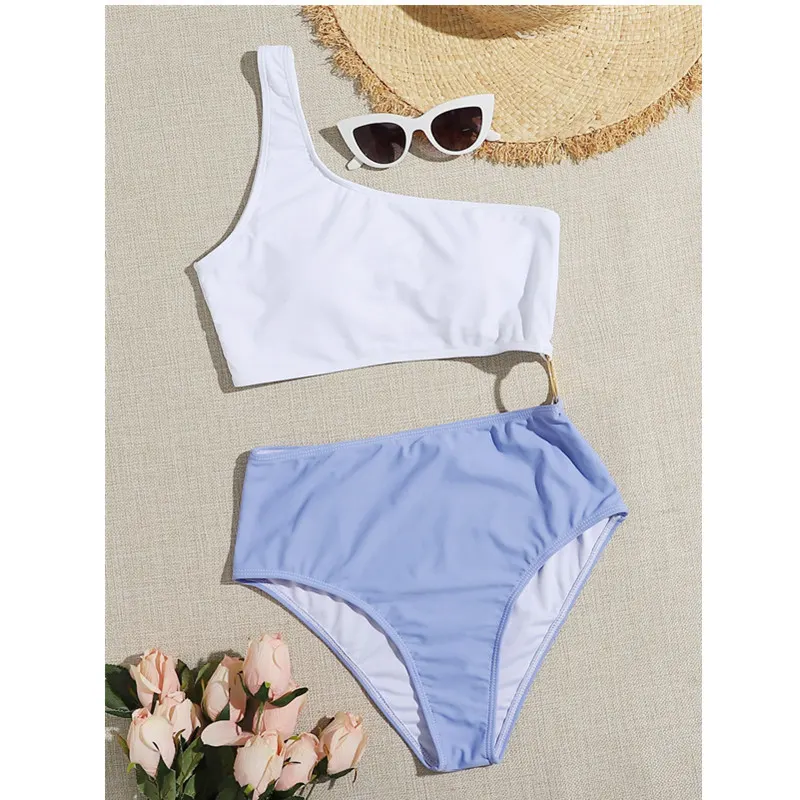 Lace-Up Cutout One-Piece Swimsuit