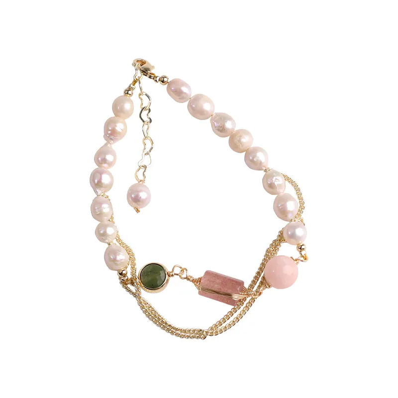 Freshwater Pearl Geometric Bracelet