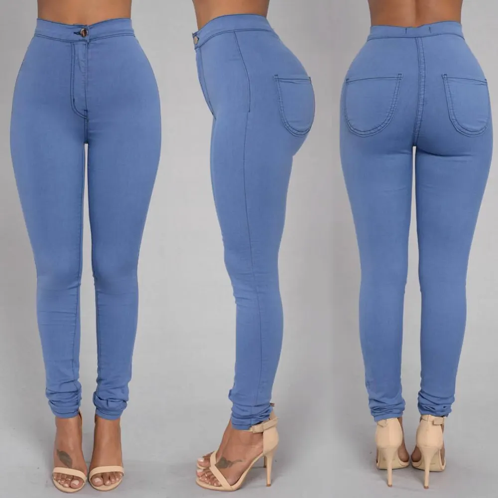 High-Waist Stretch Pencil Leggings