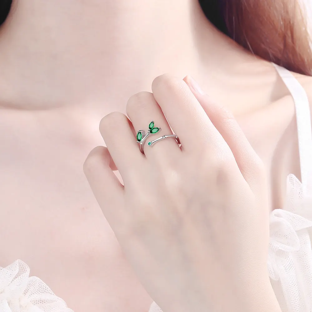 Adjustable Open Ring, Platinum-Tone Finish
