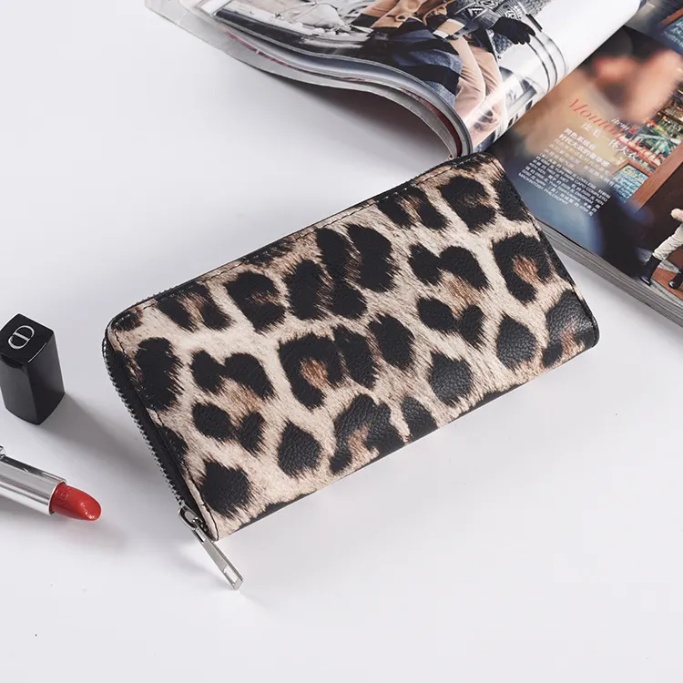 Long Zipper Lychee Texture Wallet