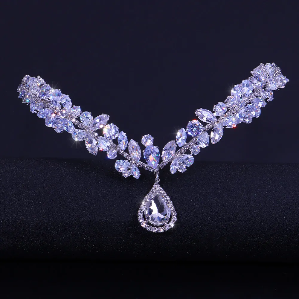 Zircon Drop Bridal Head Chain