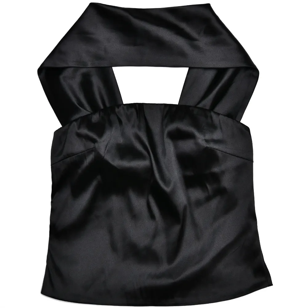 One-Shoulder Matte Satin Top