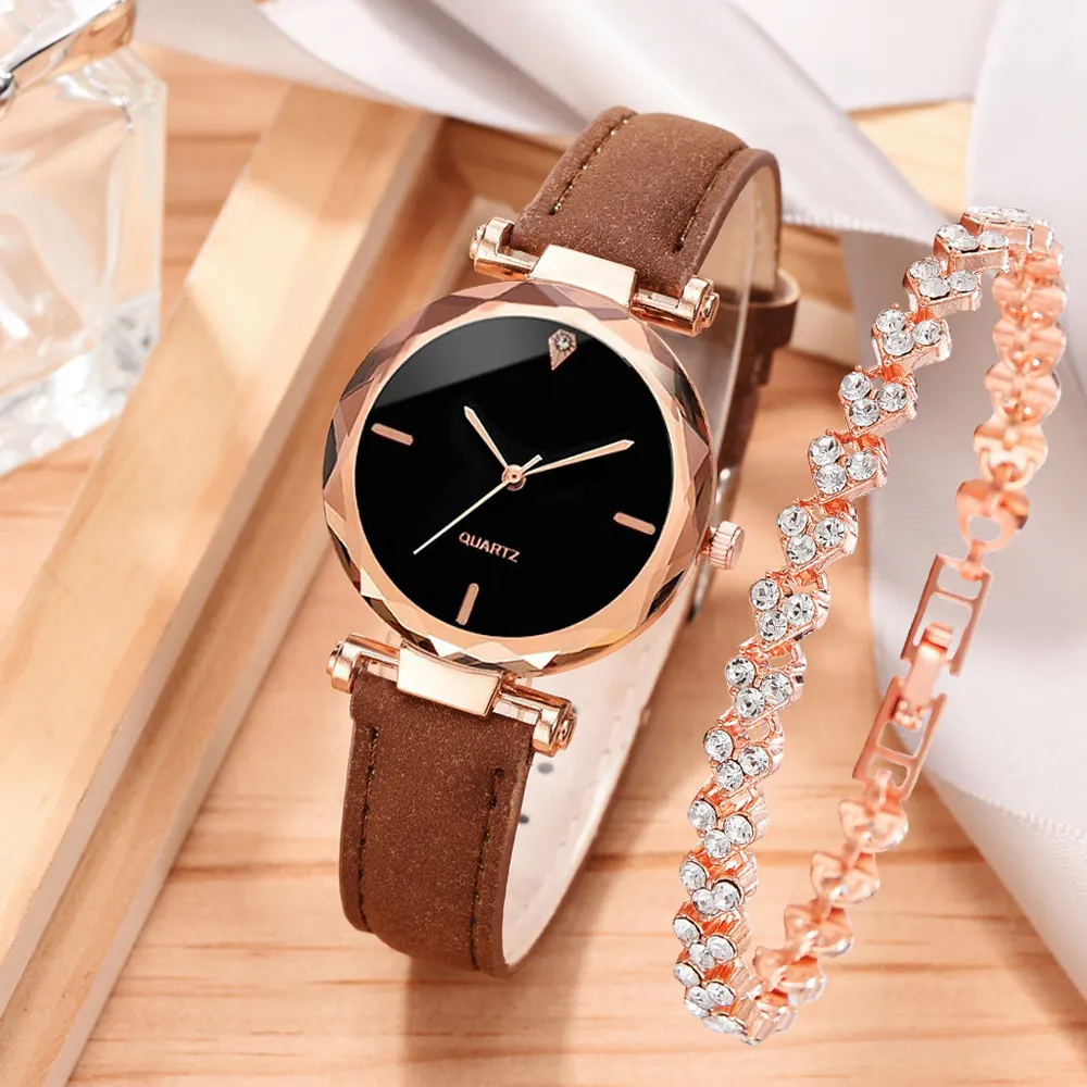Slim Quartz Watch and Bracelet Set
