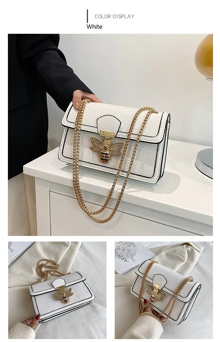 Chain Strap Square Crossbody Bag